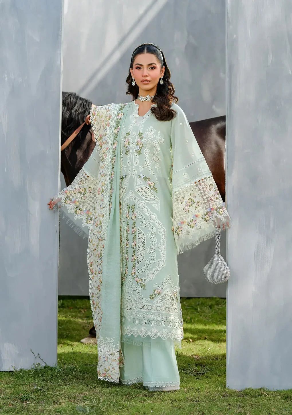 Premium Embroidered Unstitched Suit 3-Pc