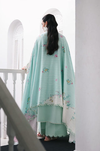 Unstitched 3-Pc Embroiderey Suit