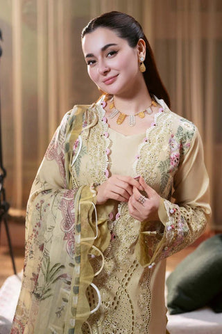 3-Pc Premium Embroidered Unstitched Suit