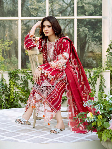 3-Piece Embroidery Lawn Suit