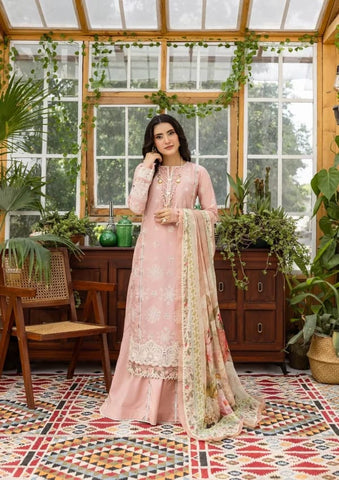 Embroidery Unstitched Lawn 3-pc Suit