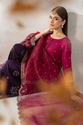 Premium Embroidered Unstitched 3-Pc Suit
