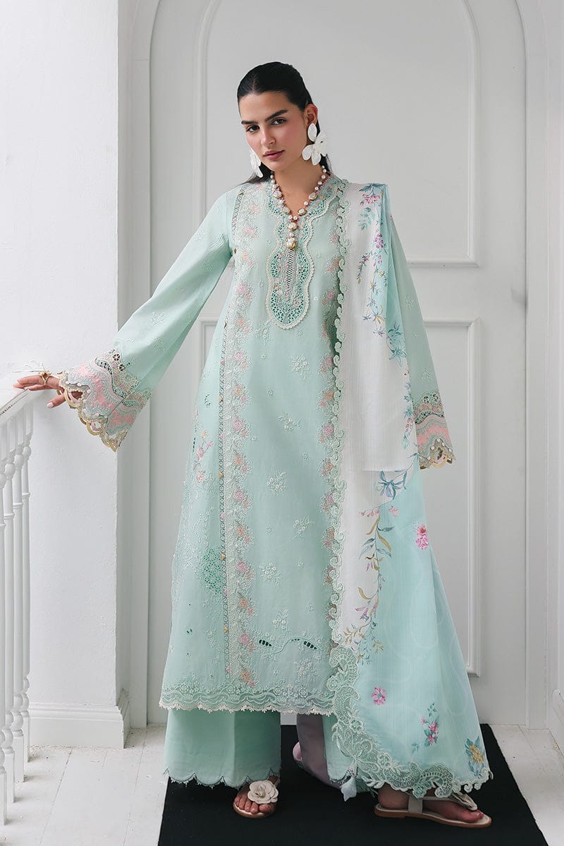 Unstitched 3-Pc Embroiderey Suit