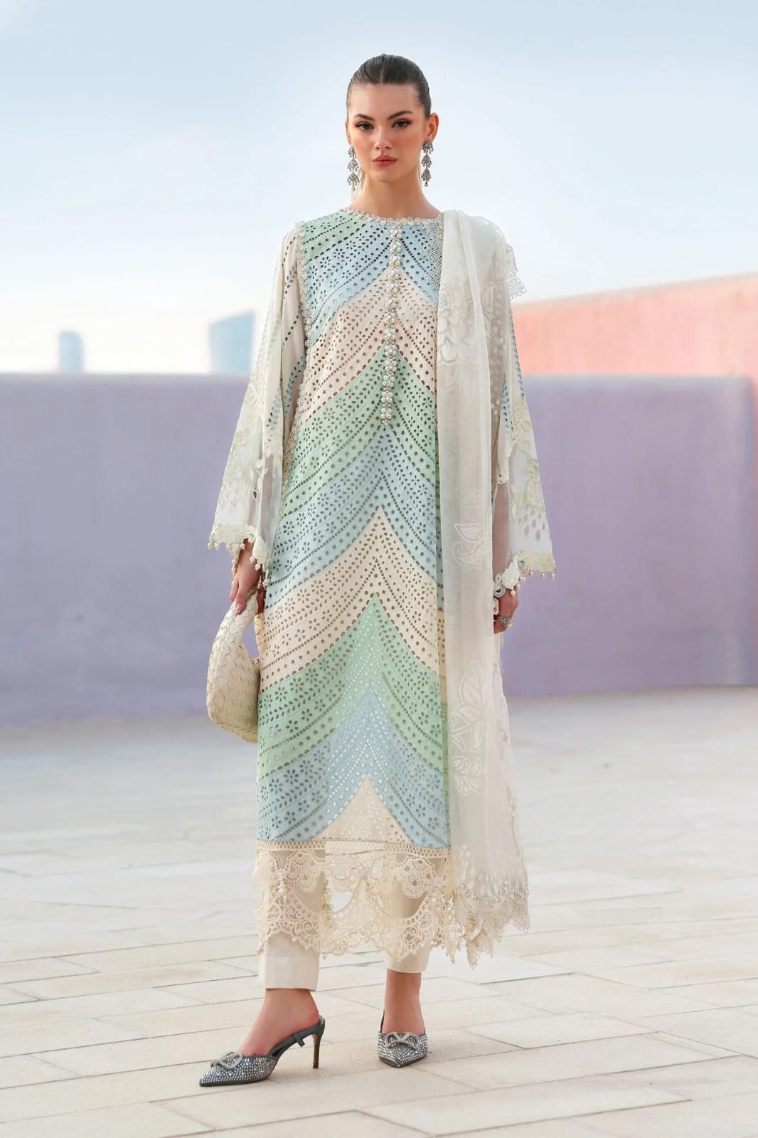 Unstitched Embroidered 3-PC Suit