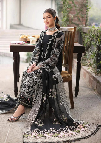 3-Piece Unstitched Embroidered Dress