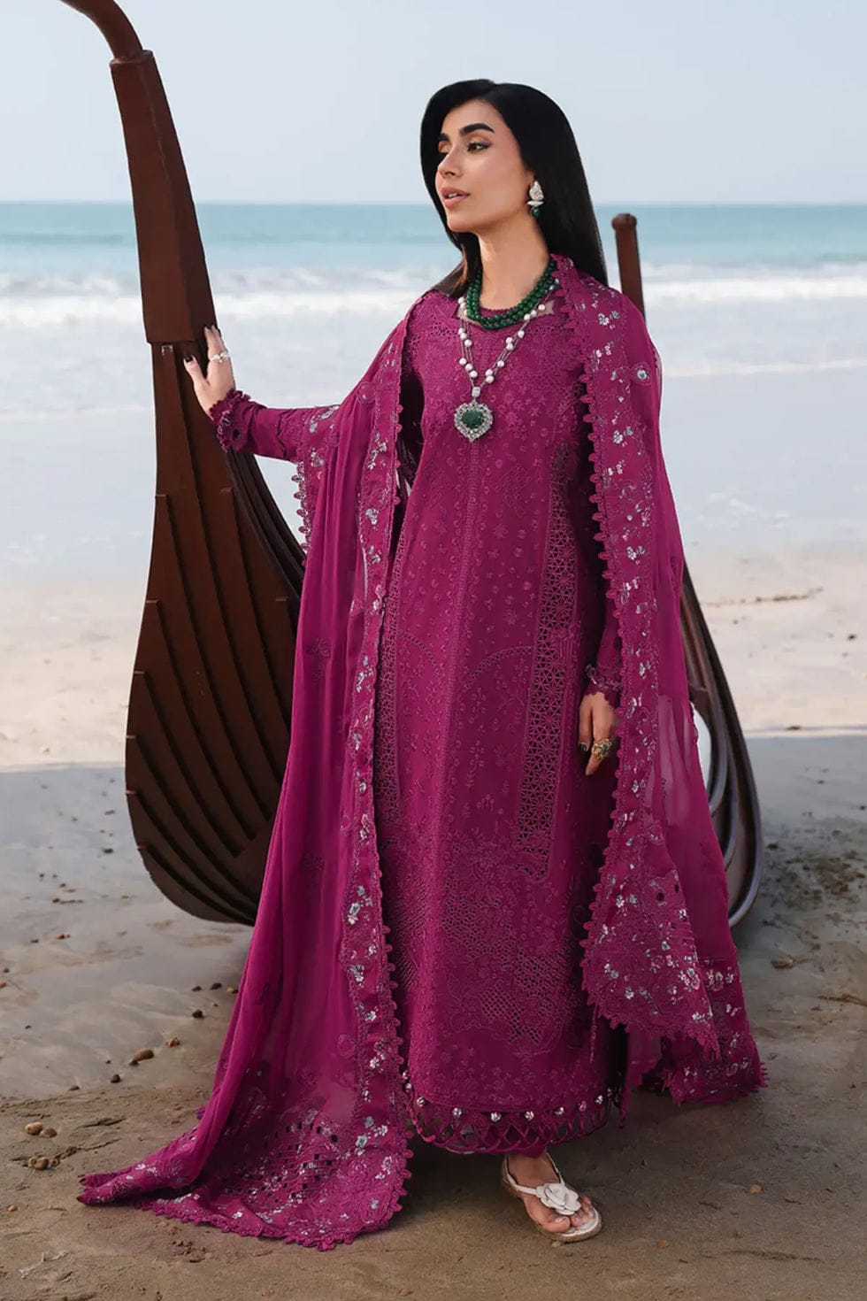 Full Embroidery Unstitched Lawn 3-pc Suit