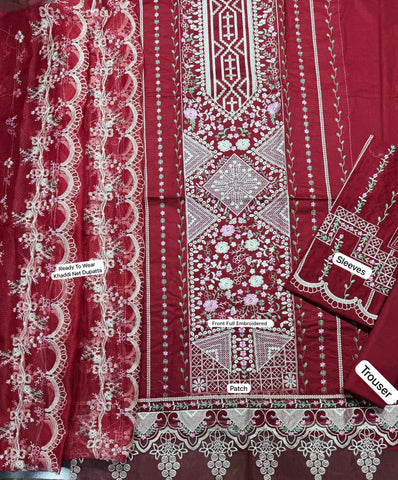 3-Piece Embroidery Lawn Suit