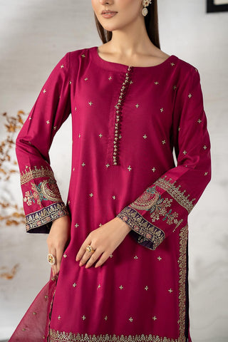 Premium Embroidered Unstitched 3-Pc Suit
