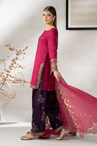 Premium Embroidered Unstitched 3-Pc Suit
