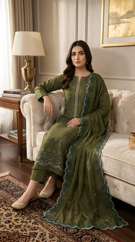 3-Piece Embroidery Suit
