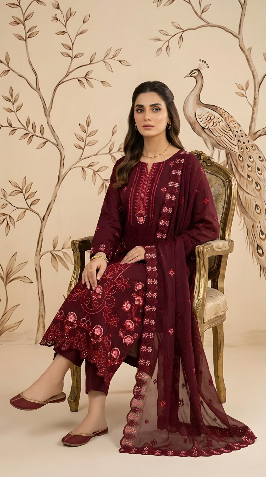 3-Piece Embroidery Suit