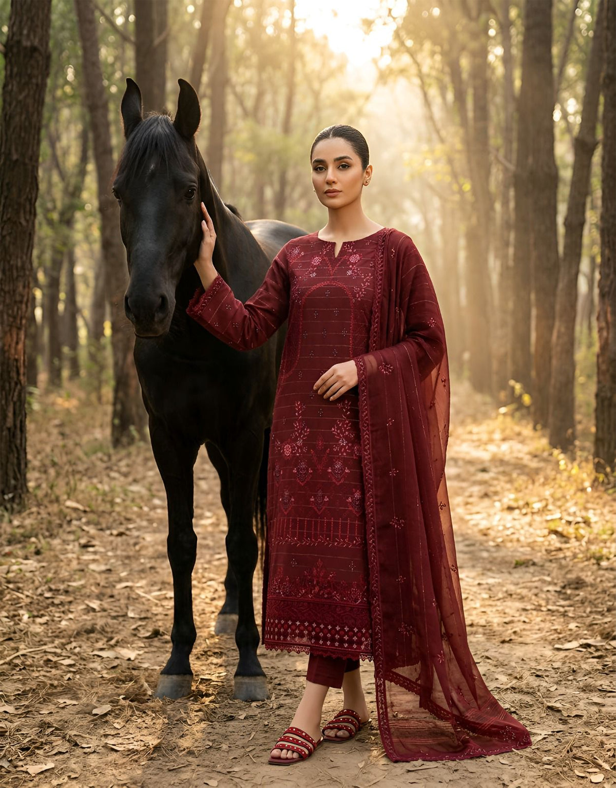 3-Piece Embroidery Suit