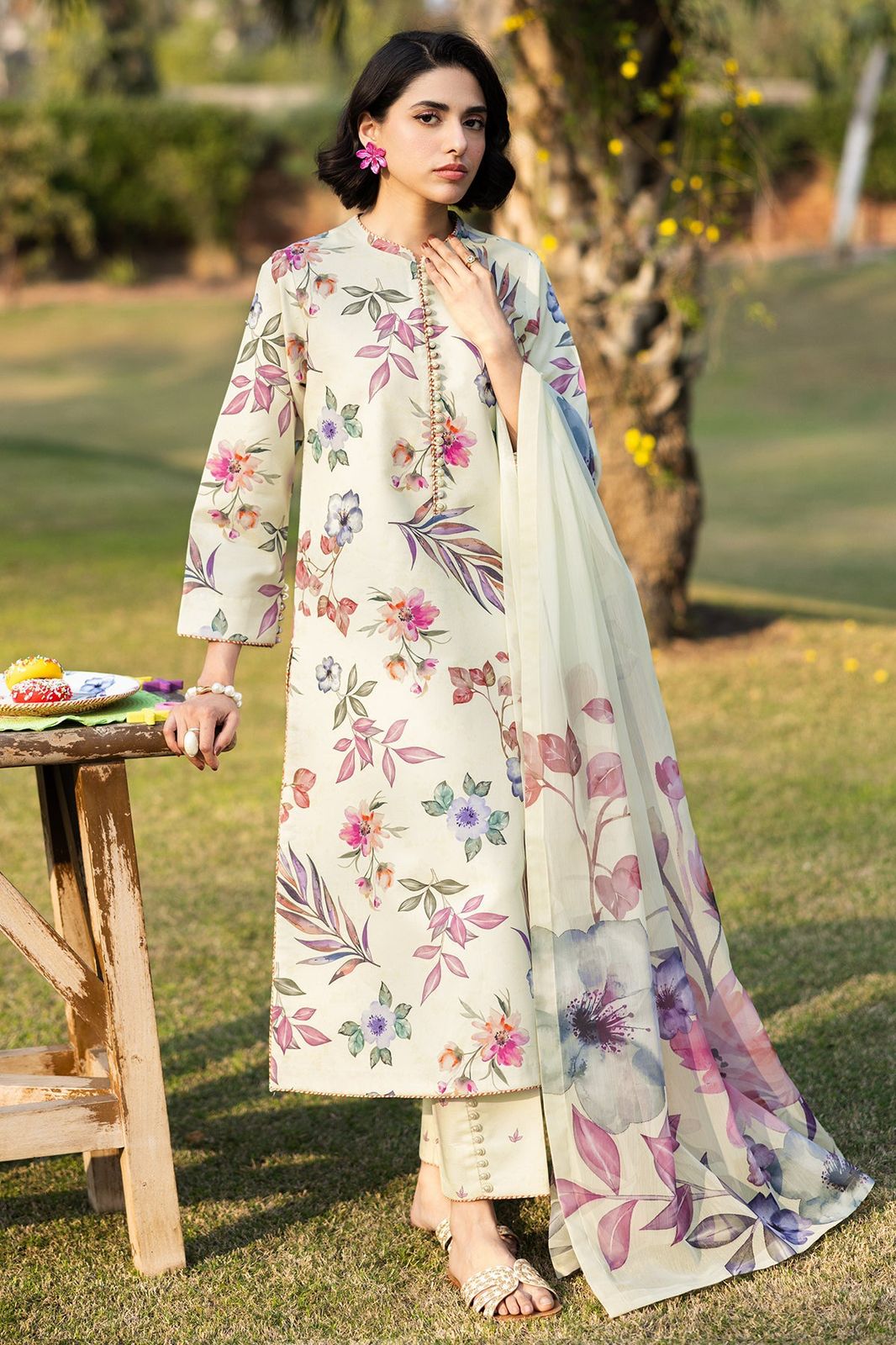 3-Piece Printed Lawn Suit