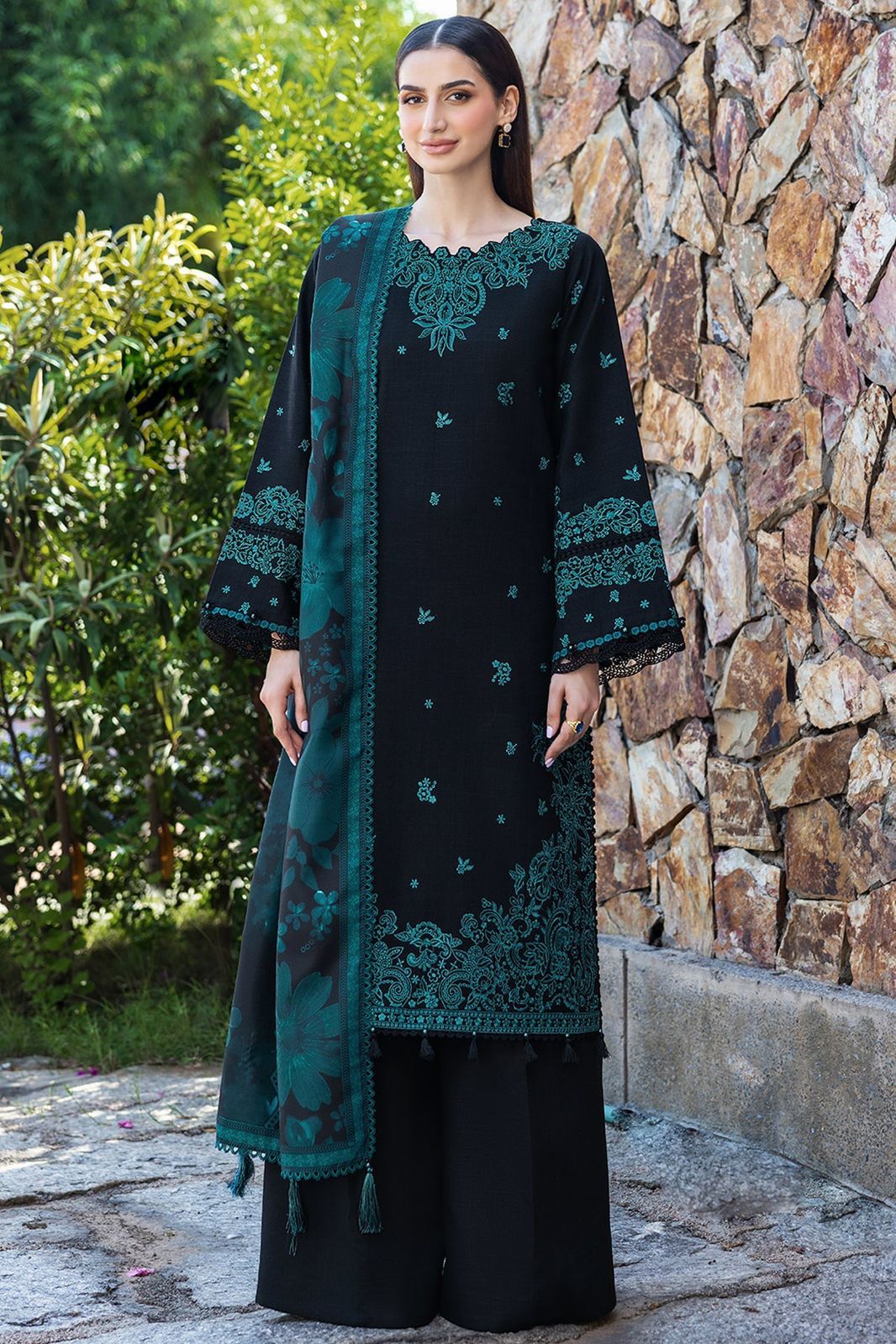 3-Piece Festive Unstitched Suit