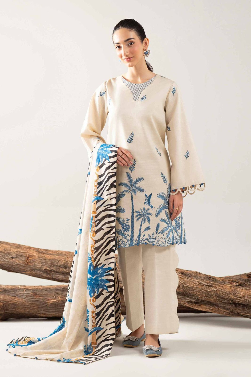 Festive Unstitched Suit 3-Pc