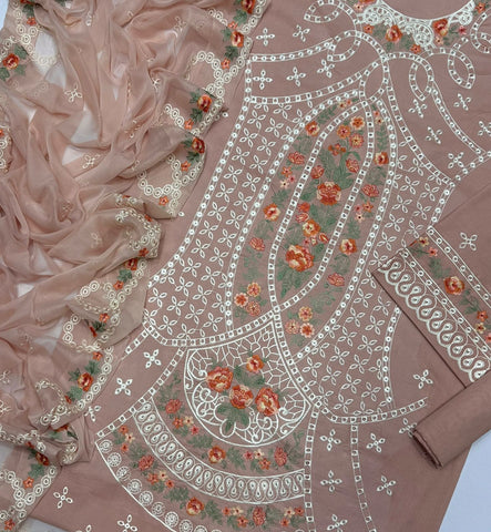 Embroidery Unstitched Lawn 3-pc Suit C-6169