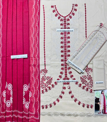 3-Piece Unstitched Fancy Suit