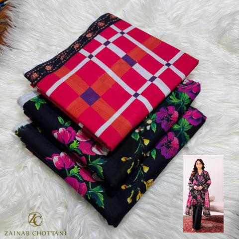 3-Piece Printed Lawn Suit