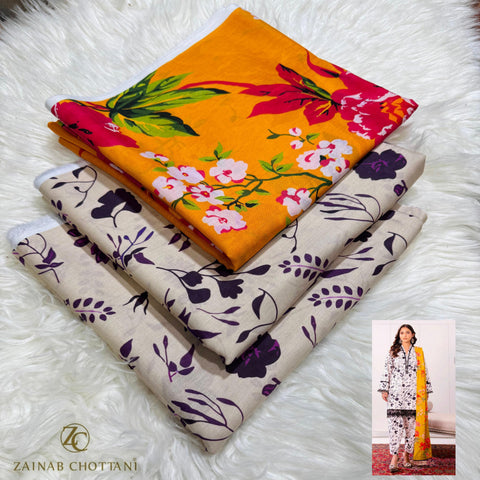 3-Piece Printed Lawn Suit