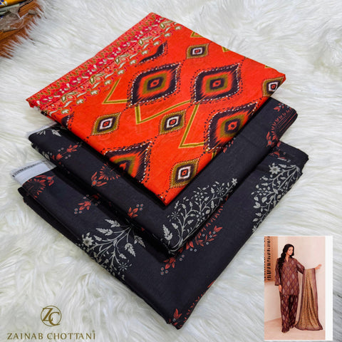 3-Piece Printed Lawn Suit