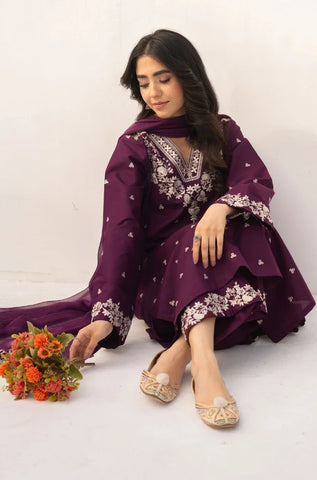 3-Piece Embroidery Lawn Suit