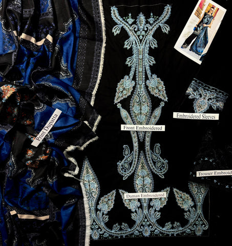 3-Piece Fancy Unstitched Suit