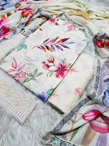 3-Piece Printed Lawn Suit