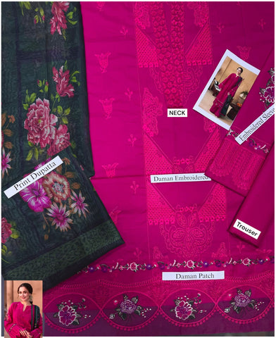 3-Piece Festive Unstitched Suit