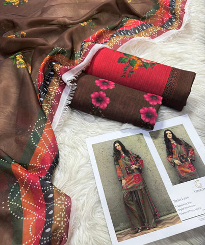 3-Piece Printed Lawn Suit