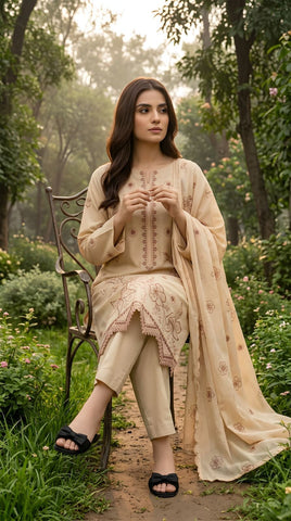 3-Piece Unstitched Festive Suit