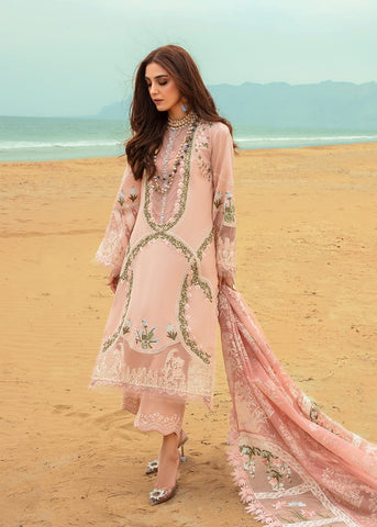 Unstitched Full Embroidery 3-pc Suit