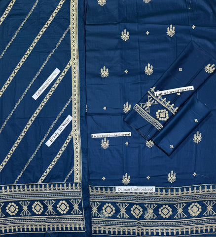 3-Piece Embroidery Lawn Suit