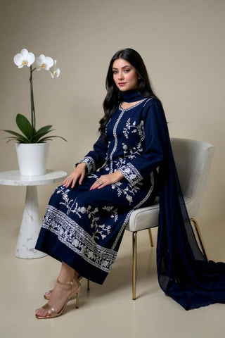 3-Piece Unstitched Fancy Suit