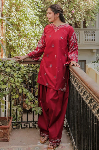 2-Pc Premium Festive Unstitched Suit