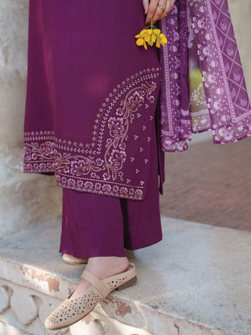 Unstitched Premium Fancy 3-PC Suit