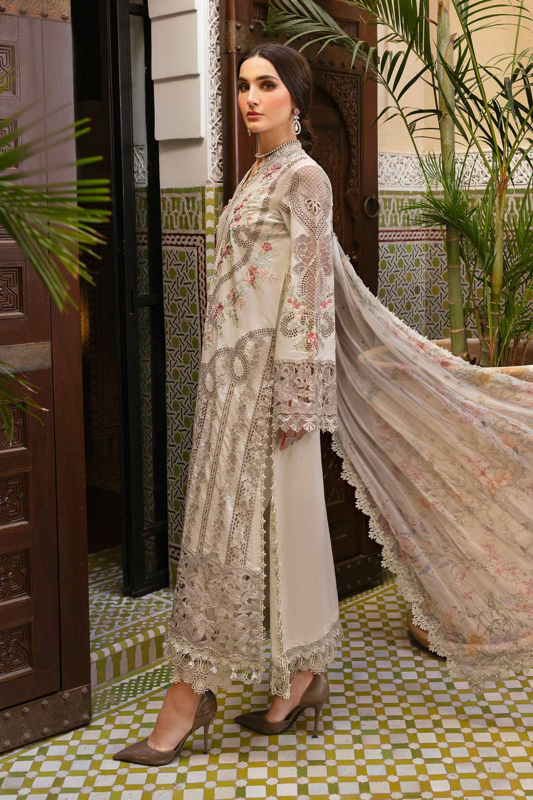 3-Pc Unstitched Embroidery Suit