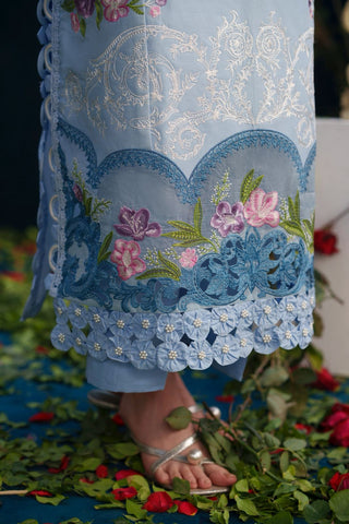 Premium Embroidered Unstitched 3-Pc Suit