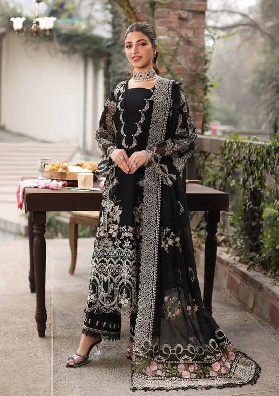 3-Piece Unstitched Embroidered Dress