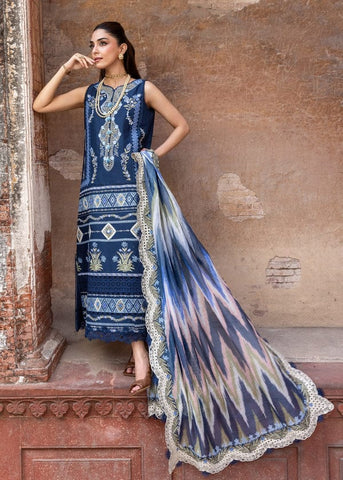 Full Embroidered Unstitched 3-Pc Suit