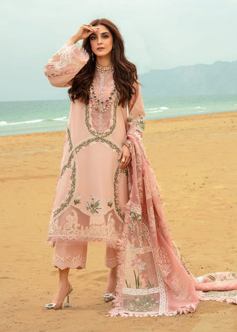 Unstitched Full Embroidery 3-pc Suit