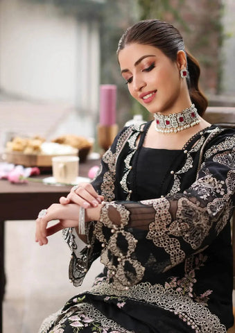 3-Piece Unstitched Embroidered Dress