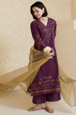 3-Piece Fancy Unstitched Suit