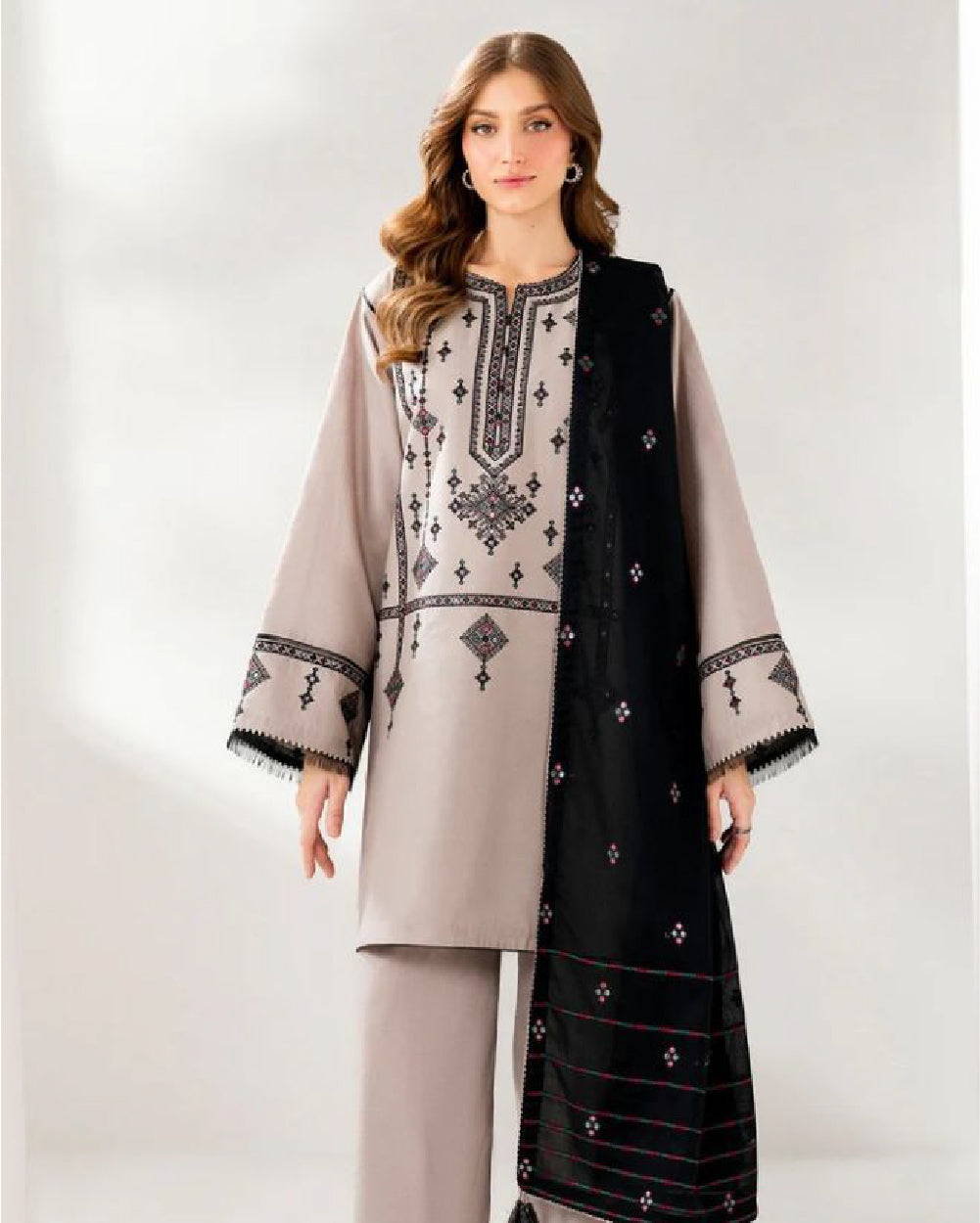 3-Piece Fancy Lawn Suit
