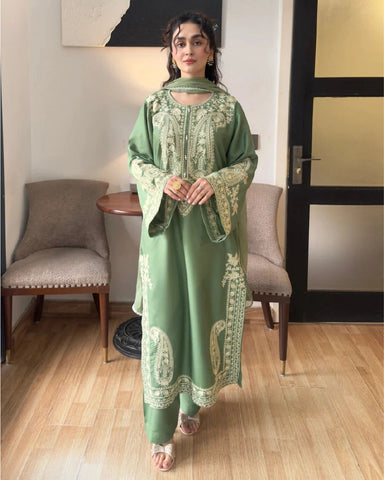 3-Piece Fancy Lawn Suit