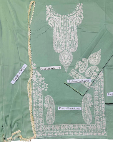 3-Piece Fancy Lawn Suit