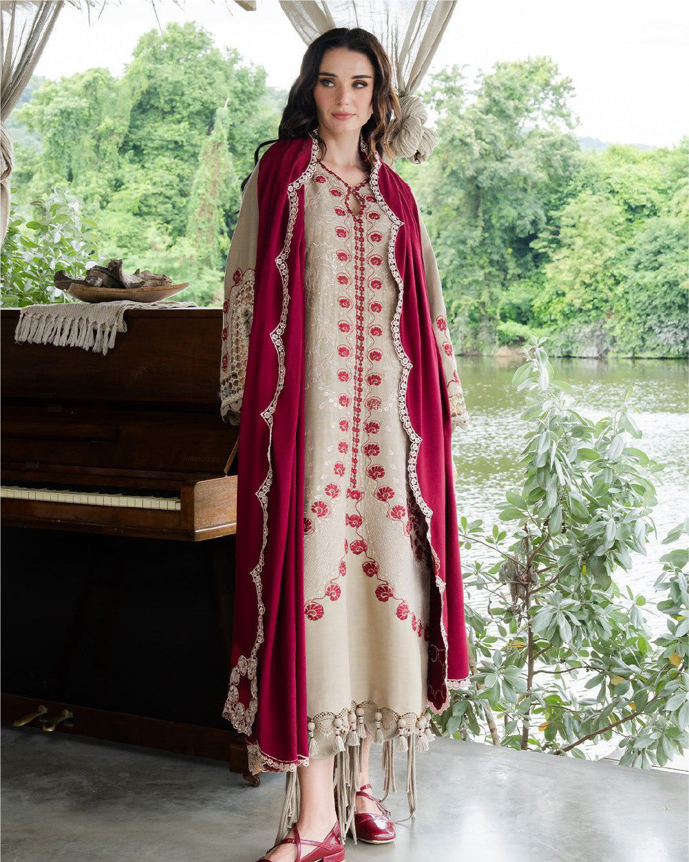 3-Piece Unstitched Fancy Suit