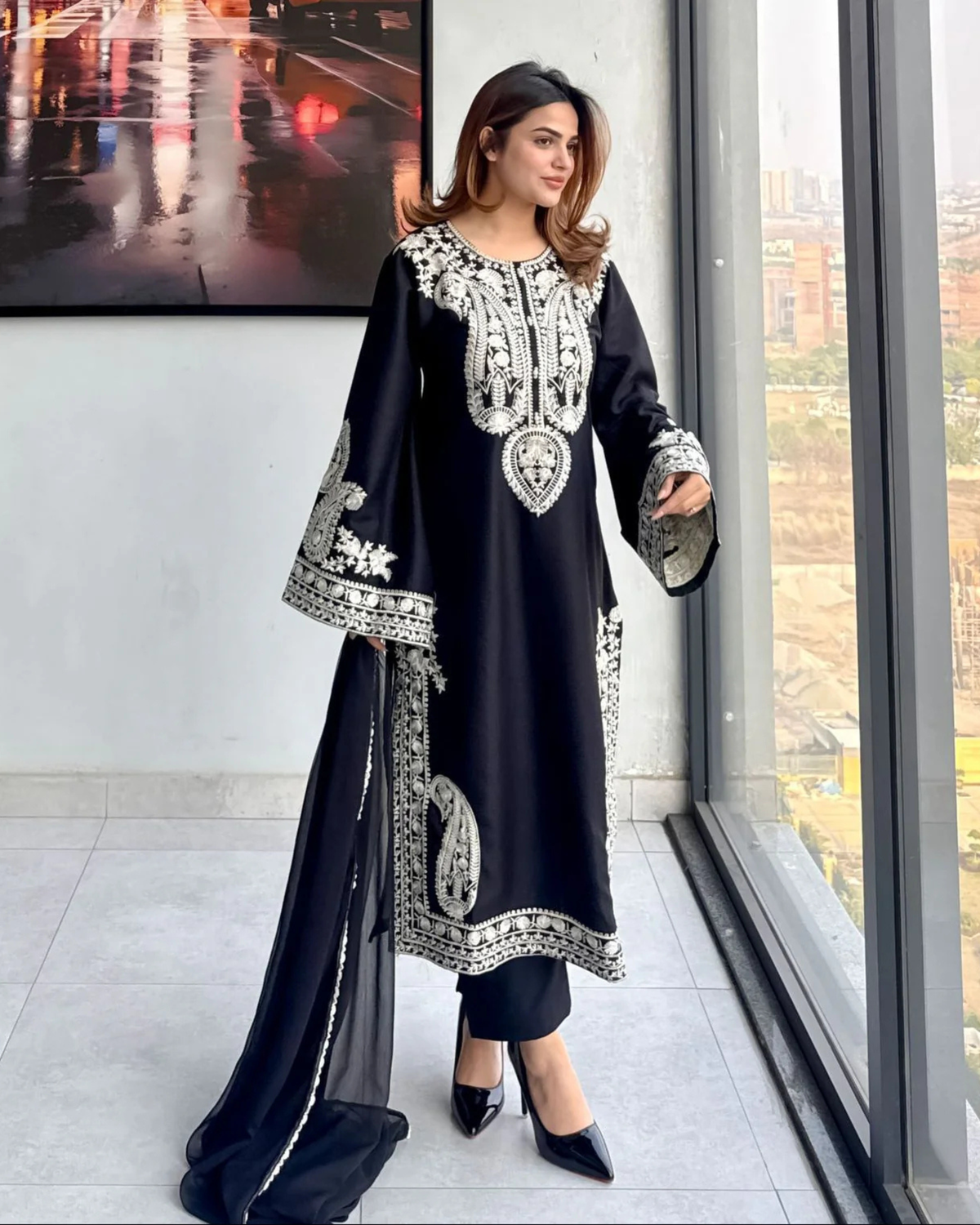 3-Piece Fancy Lawn Suit