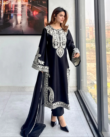3-Piece Fancy Lawn Suit