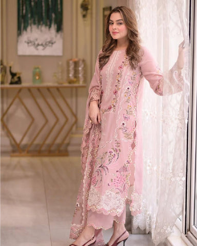 3-Piece Full Embroidery Lawn Suit
