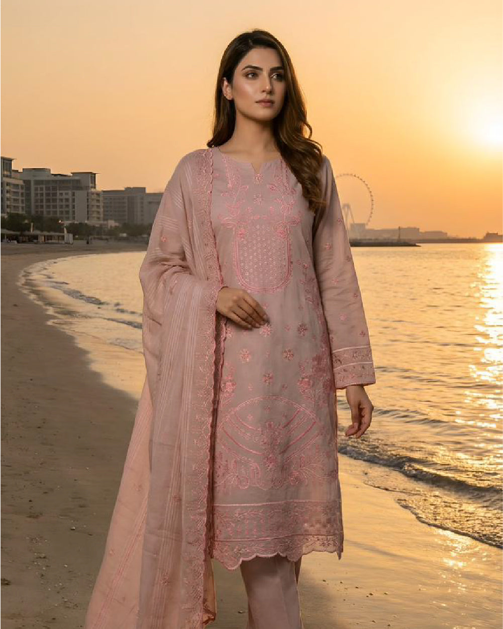 3-Piece Embroidery Lawn Suit